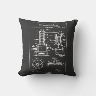 Vintage Distillation Patent Blueprint Kissen