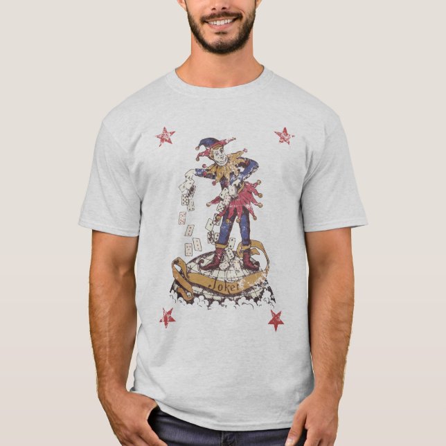 Vintage Distressé Le T-Shirt Joker (Devant)