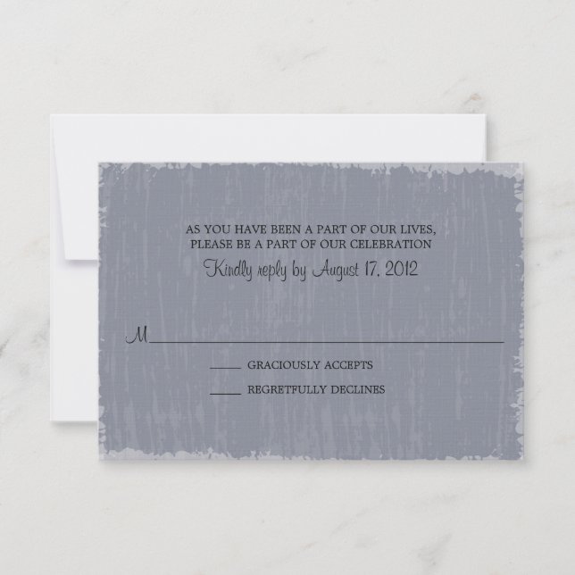 Vintage Distressed Gris RSVP (Devant)
