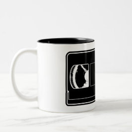Vintage Distressed Video Tape Be Kind Rewind Zweifarbige Tasse
