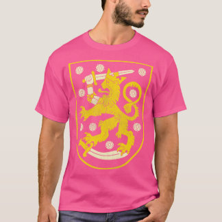 Vintage-Distressed-Wappen Finnlands T-Shirt