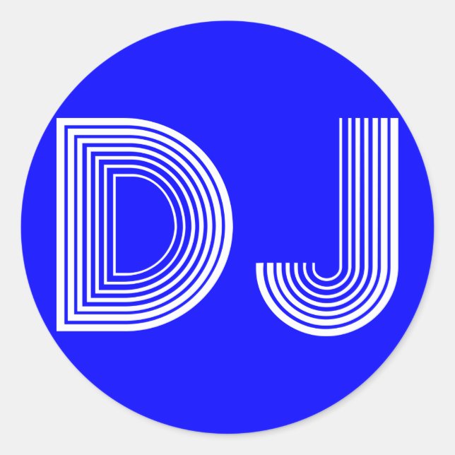 Vintage-DJ Runder Aufkleber (Vorderseite)