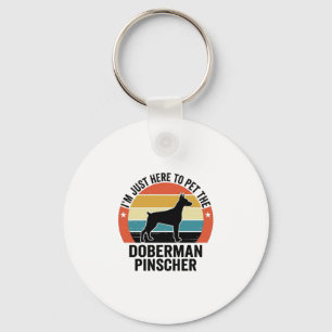 Vintage Dobermann Pinscher Hundeliebhaber-Shirt-De Schlüsselanhänger