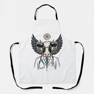 Vintage-Doctor-Cow-Vektor-Shirt-Design_1 Schürze