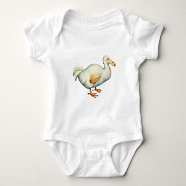 Vintage Dodo-Illustration Baby Strampler (Vorderseite)