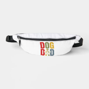 Vintage Dog Dad Pfotenabdruck Retro-Typografie-Shi Bauchtasche