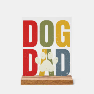 Vintage-Dog-Daddy-Pfotenabdruck-Retro-Typografie-S Acrylschild