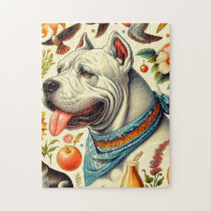 Vintage Dogo Argentino Illustration