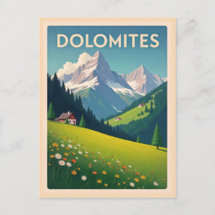 Vintage Dolomiten Berge Italien Landschaft Postkarte