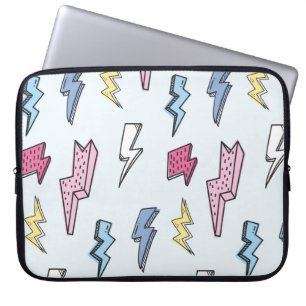 Vintage Donner-Nahtlose Illustration Laptopschutzhülle