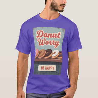 Vintage-Donut-Poster Retro-Dessert-Wandkunst Junge T-Shirt