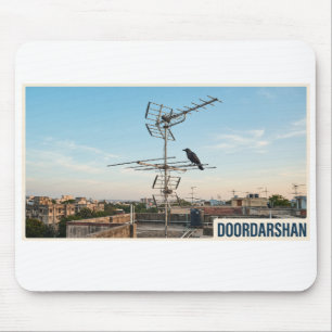 Vintage-Doordarshan-Ära-Dach-TV-Antenne   80er Jah Mousepad