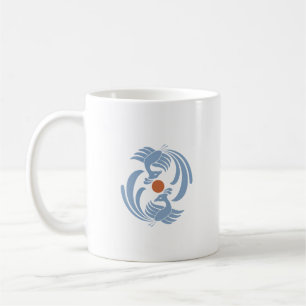 vintage Doppel-Phoenix Kaffeetasse