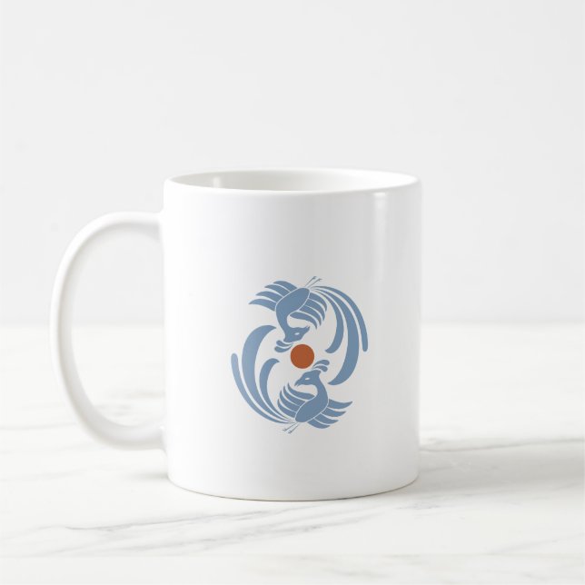 vintage Doppel-Phoenix Kaffeetasse (Links)