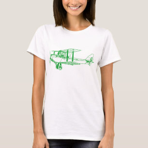 Vintage Doppeldecker - Grasgrün T-Shirt