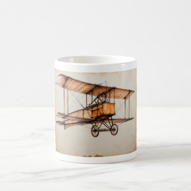 Vintage Doppeldecker  Kaffeetasse (Mittel)