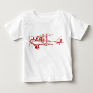 Vintage Doppeldecker - Rubinrot Baby T-shirt