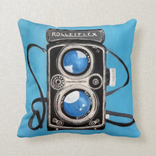 Vintage Doppellinse-Kamera Kissen