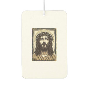 Vintage Dornenkrone religiöses Porträt Autolufterfrischer