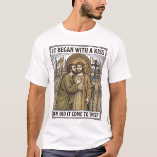 Vintage Dornenkrone religiöses Porträt T-Shirt