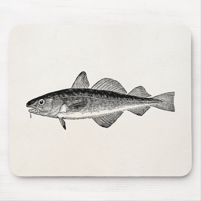 Vintage Dorse Fische - Mousepad (Vorne)