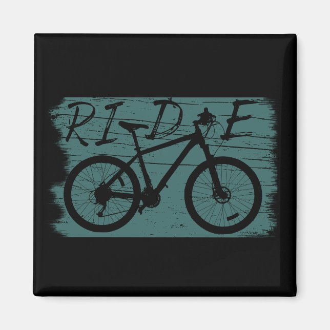 Vintage-Downhill-MTB - Mountainbike fahren Magnet (Vorne)
