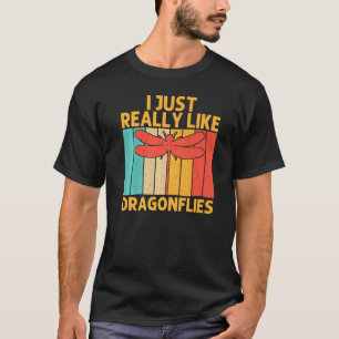 Vintage-Drache Libelle Für Männer Frauen Libellen- T-Shirt