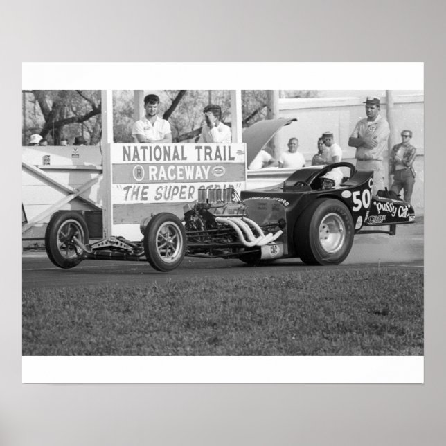 Vintage Drag - Pussy Cat Roadster Poster (Vorne)