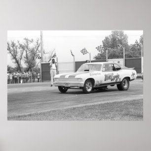 Vintage Drag - "Wild Cargo" Chevy Nova Funny Car Poster