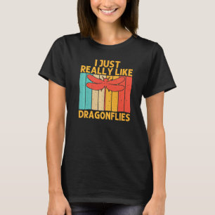 Vintage Dragon Fly für Männer Frauen Libelle Insek T-Shirt