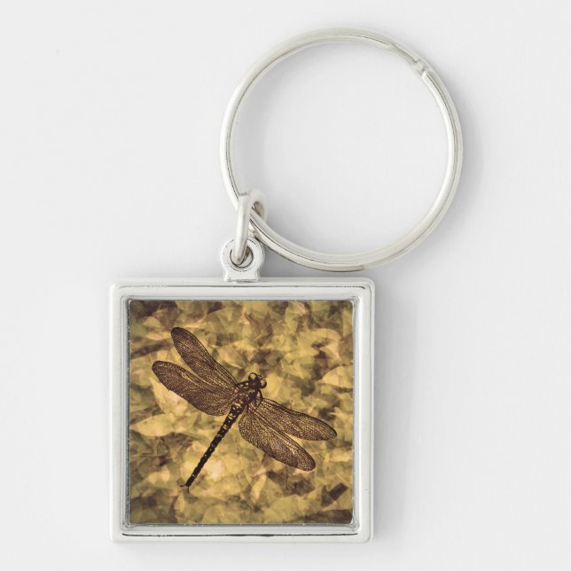 Vintage Dragonfly Art Schlüsselanhänger (Vorne)