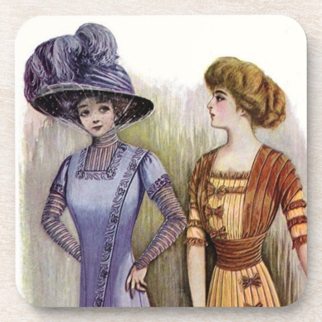 Vintage Dresses Cork Coaster Getränkeuntersetzer (Vorderseite)