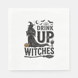 Vintage Drink Up Hexen Halloween-Shirt-Design_1 Serviette