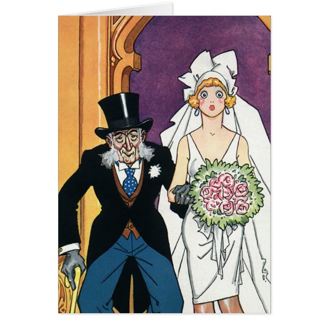 Vintage drôle Mariage, Mai Décembre Romance (Devant)