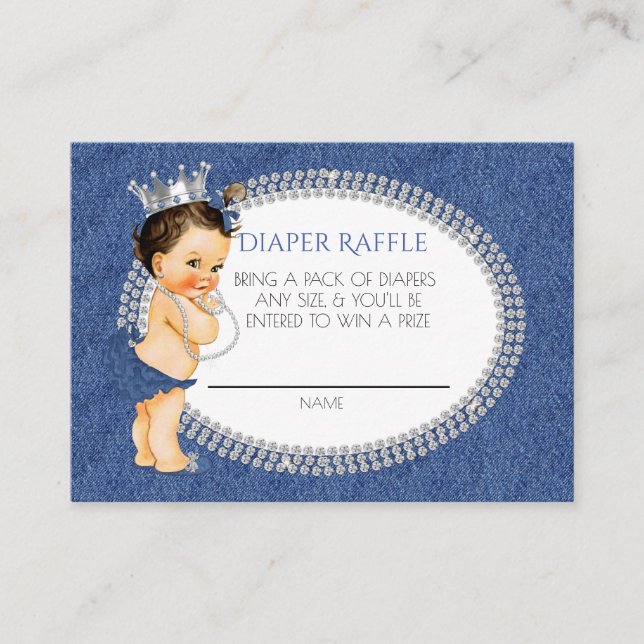 Vintage Druckerei Denim & Diamonds Diaper Begleitkarte (Vorderseite)