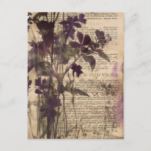 Vintage Druckseite Postkarte