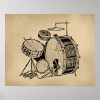 Vintage Drum-Kit-Trommeln