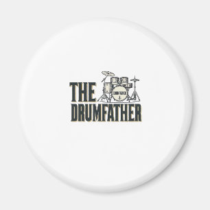 Vintage Drumfather Drummer Zitat Vektor Design_1 Magnet