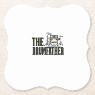 Vintage Drumfather Drummer Zitat Vektor Design_1 Untersetzer