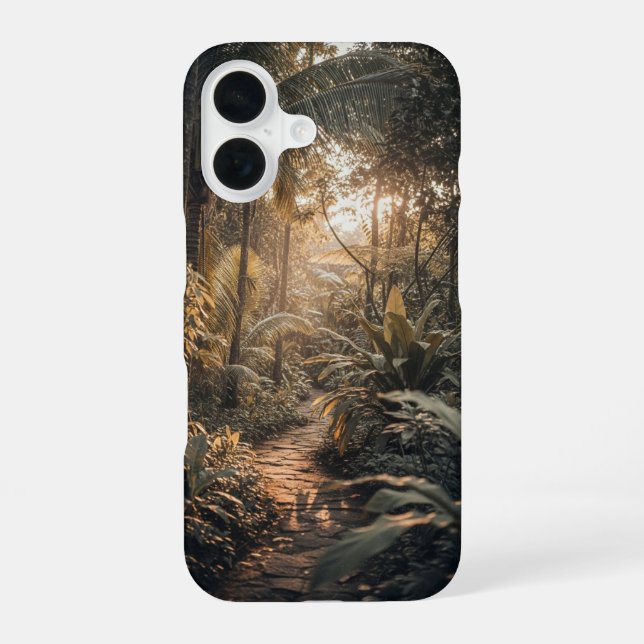Vintage Dschungelpfad iPhone 16 Hülle (Rückseite)