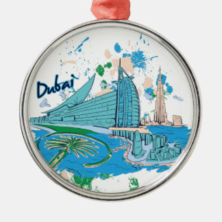 Vintage dubai us design silbernes ornament