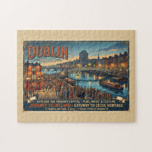 Vintage Dublin Irland Reiseplakat