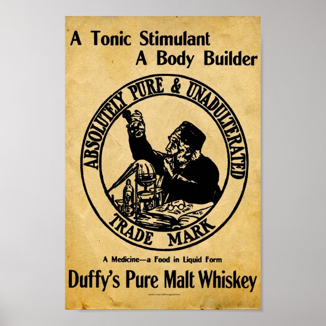 Vintage Duffys Malt Whiskey Sign Poster (Vorne)
