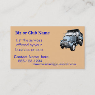 Vintage Dumptruck Geschäfte Card2-customize Visitenkarte