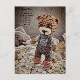 Vintage Dungarees Teddy Bar Symbolik Zitat Niedlic Postkarte