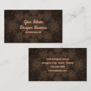 Vintage dunkelbraune Wasserfarbe Antike Textur Visitenkarte