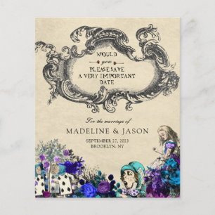 VINTAGE dunkle Alice im Wunderland-Hochzeit im HAU