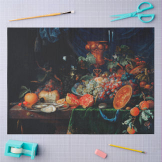 Vintage Dunkle Früchte Stillleben Decoupage Seidenpapier