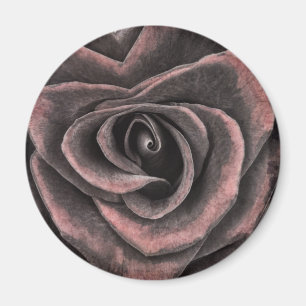 Vintage dunkle Lila Rose Kunst Magnet