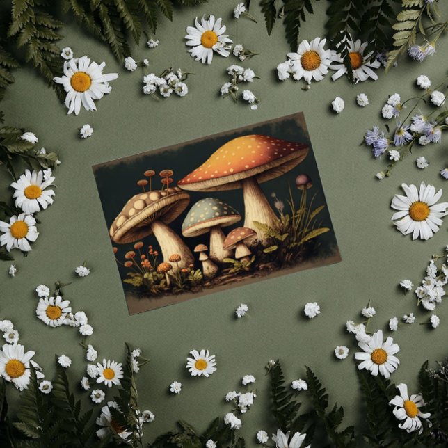 Vintage dunkle Mushroom-Hütte Seidenpapier (Von Creator hochgeladen)